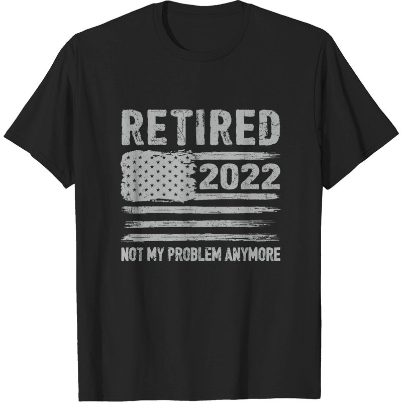 T-shirt Retraité 2022 Ce N'est Plus Mon Problème Drapeau Américain — T-shirts pour hommes