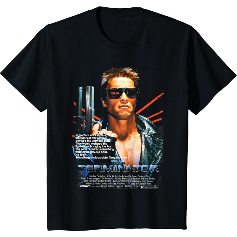T-shirt noir US The Terminator Poster Movie 01 pour hommes — T-shirts pour hommes