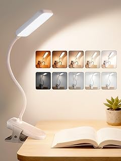 Clip on Light Rechargeable Desk Lamp with Clamp and 45 Modes — Led Desk Lamp
