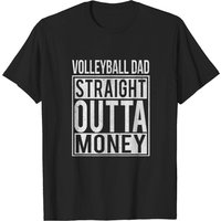 T-shirt Mens Volleyball Dad Straight Outta Money — T-shirts pour hommes