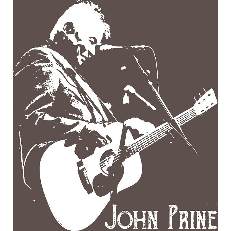 T-shirt pour hommes John Prine en noir — T-shirts pour hommes