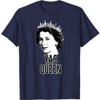 T-shirt YAS QUEEN Elizabeth II Angleterre Meme pour hommes — T-shirts pour hommes