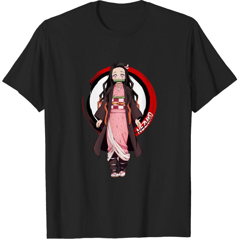 T-shirt pour hommes Nezuko Kamado en noir — T-shirts pour hommes