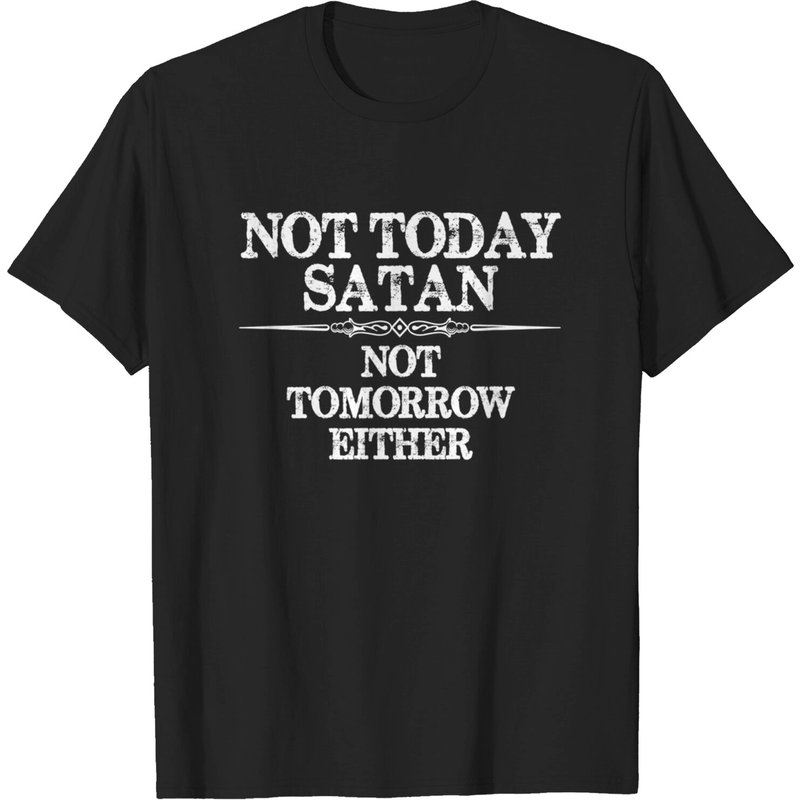 T-shirt Not Today Satan pour hommes - Design humoristique — T-shirts pour hommes