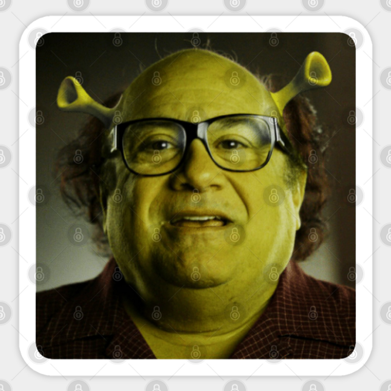 Shrek Devito - Shrek Sticker — Stickers & Decals