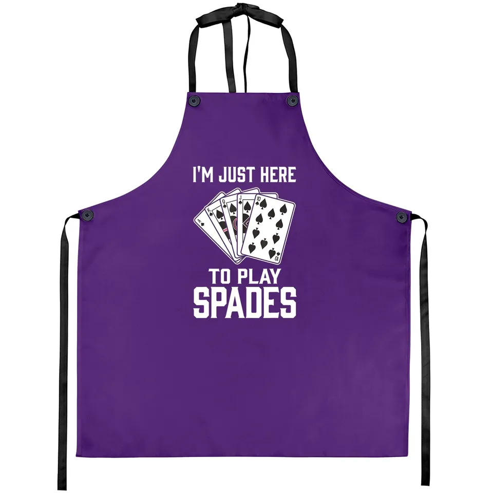 Tablier 10 De Piques pour le jeu de cartes Piques - Violet — Tabliers de cuisine