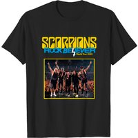 T-shirts pour hommes Scorpions Rock Believer 2022 World Tour — T-shirts pour hommes