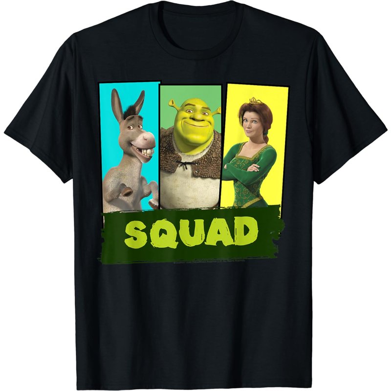 T-shirt Shrek Squad Group Shot Panel Lineup pour hommes — T-shirts pour hommes