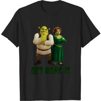T-shirt pour hommes Shrek Fiona & Shrek Get Ogre It Text Poster