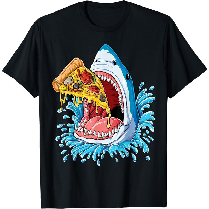 T-Shirt Pizza Mangeur de Requin pour Enfants et Garçons — T-shirts pour hommes