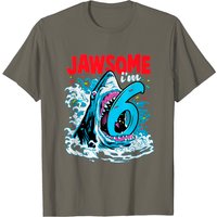 T-shirt pour hommes Shark 6 pour le 6e anniversaire des enfants