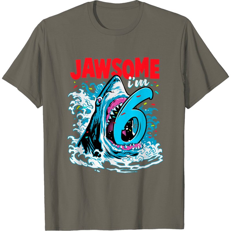 T-shirt pour hommes Shark 6 pour le 6e anniversaire des enfants — T-shirts pour hommes