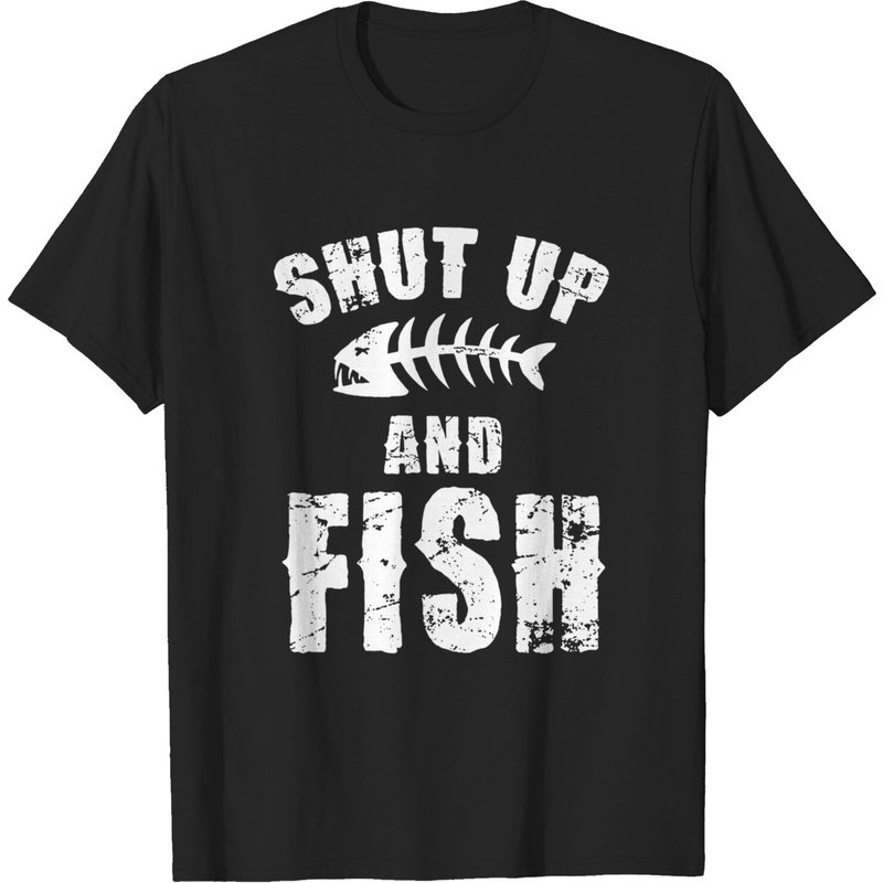 T-shirt Shut Up Shut Up And Fish pour hommes — T-shirts pour hommes