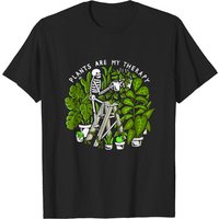 T-shirt Jardinier avec Squelette : Les Plantes sont ma Thérapie
