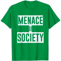 T-Shirt Menace II Society pour hommes en noir — T-shirts pour hommes