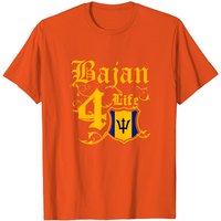 T-shirt Proudly Bajan For Life Flag Barbados pour hommes — T-shirts pour hommes