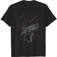 T-Shirt pour Hommes Guitar Player Active Bass Guitar Rock Music — T-shirts pour hommes