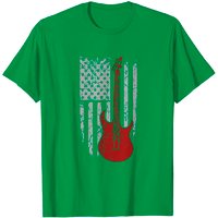 T-Shirt Drapeau Guitar Bass pour Hommes