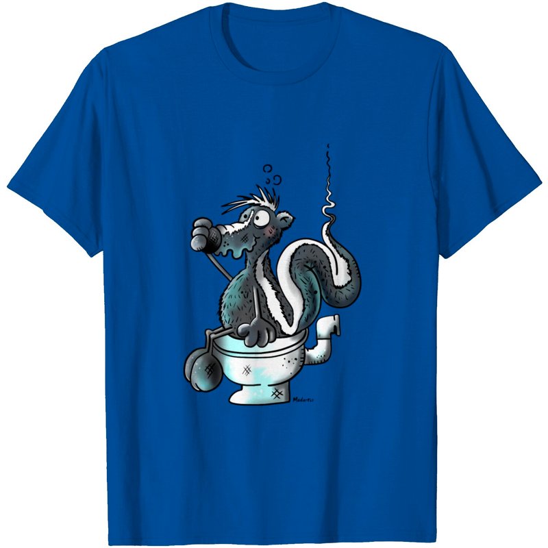 Smelling Skunk T Shirt for Men - Funny Bathroom Shirt — Mens T Shirts
