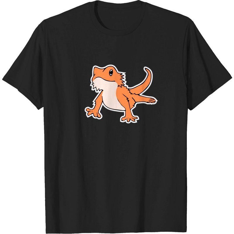 T-Shirt Bearded Dragon pour Hommes en Noir — T-shirts pour hommes