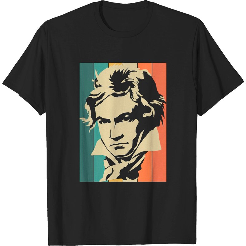 Beethoven Vintage T-Shirt for Men - Black