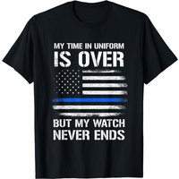 T-shirt Thin Blue Line pour policiers retraités