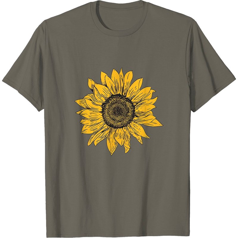 T-shirt graphique à manches courtes pour hommes avec imprimé tournesol — T-shirts pour hommes
