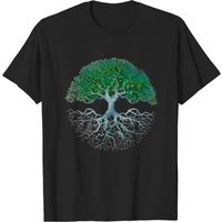 T-shirt Noir pour Hommes Gaia Arbre de Vie — T-shirts pour hommes