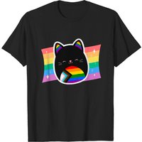 T-shirt pour hommes Pride Cat Squishmallows en noir — T-shirts pour hommes