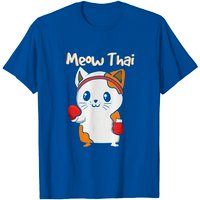 T-shirt Meow Thai Arts Martiaux Chat Jiu-Jitsu Karate Fighter — T-shirts pour hommes