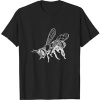 T-shirt Honey Bee - T-shirt pour hommes avec design de abeille blanche