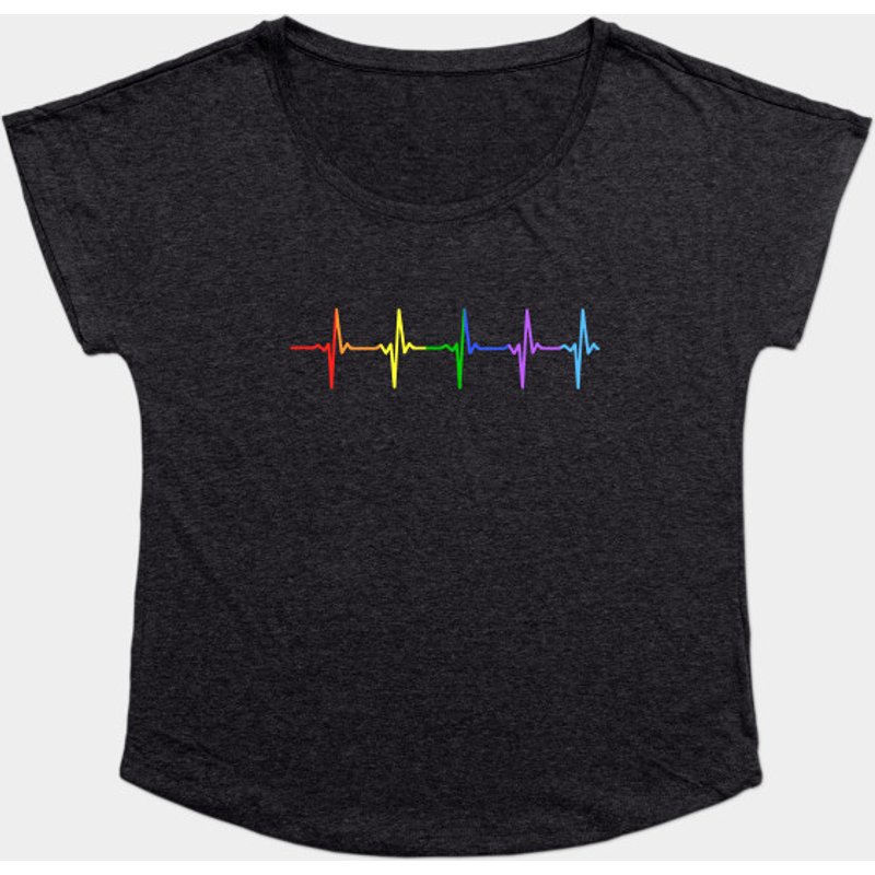 Gay Pride LGBT Heartbeat Pulse T-Shirt for Men