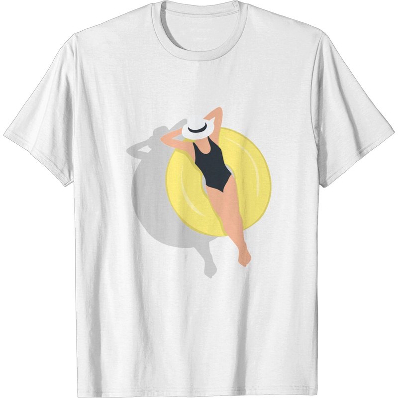 Lady In The Pool Summertime Men's T-Shirt