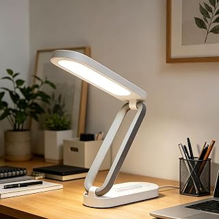 Lampe de Bureau LED Pliable Rechargeable avec Dimming à 3 Niveaux