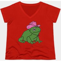 Grenouille avec un Chapeau de Cowboy Rose - T-shirt pour Hommes