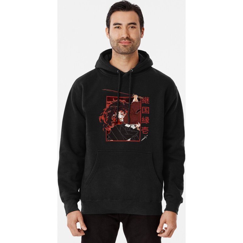 Hoodie Yoriichi Tsugikuni pour Unisexe en Noir — Sweats à capuche pour hommes