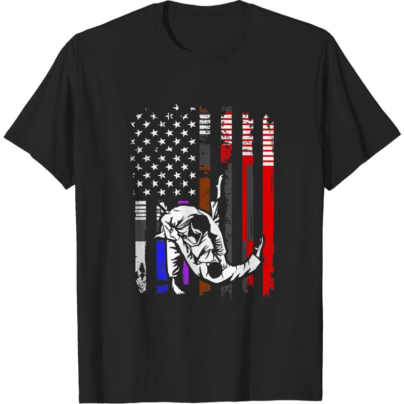 T-shirt pour hommes avec drapeau BJJ Stars & Stripes — T-shirts pour hommes