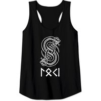 Débardeur Loki avec Nom en Runes Nordiques et Symbole de Serpent — T-shirts pour hommes