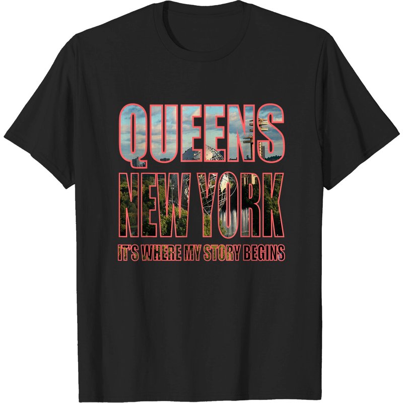 Queens New York Where My Story Begins Men's T-Shirt — Mens T Shirts