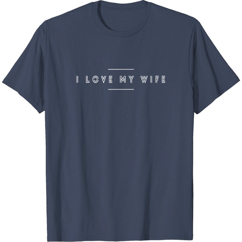 T-shirt I Love My Wife pour hommes en noir — T-shirts pour hommes