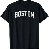T-Shirt Distressed Boston - T-Shirt Vintage Style Collège pour Hommes