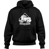 Truck Driver Keep On Truckin Pullover Hoodie for Men