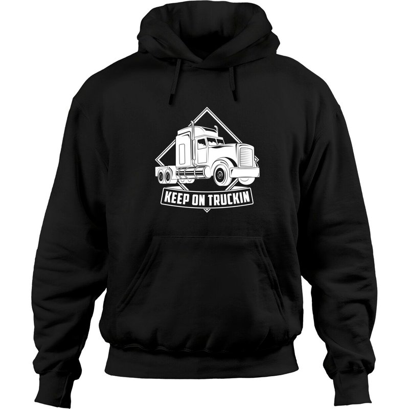 Hoodie Pullover Truck Driver Keep On Truckin pour Hommes — Sweats à capuche pour hommes