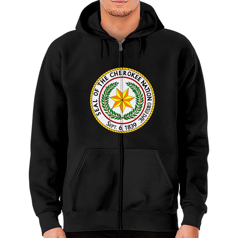 Hoodie à Capuche Seal de la Nation Cherokee pour Hommes — Sweats à capuche pour hommes
