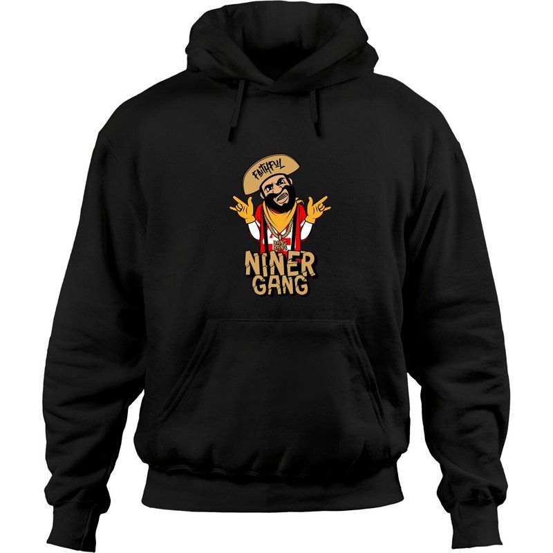 Hoodies Faithful Niner Gang pour unisex en noir — Sweats à capuche pour hommes