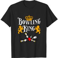 Bowling King and Queen Matching Team Bowling Shirt for Men — Mens T Shirts