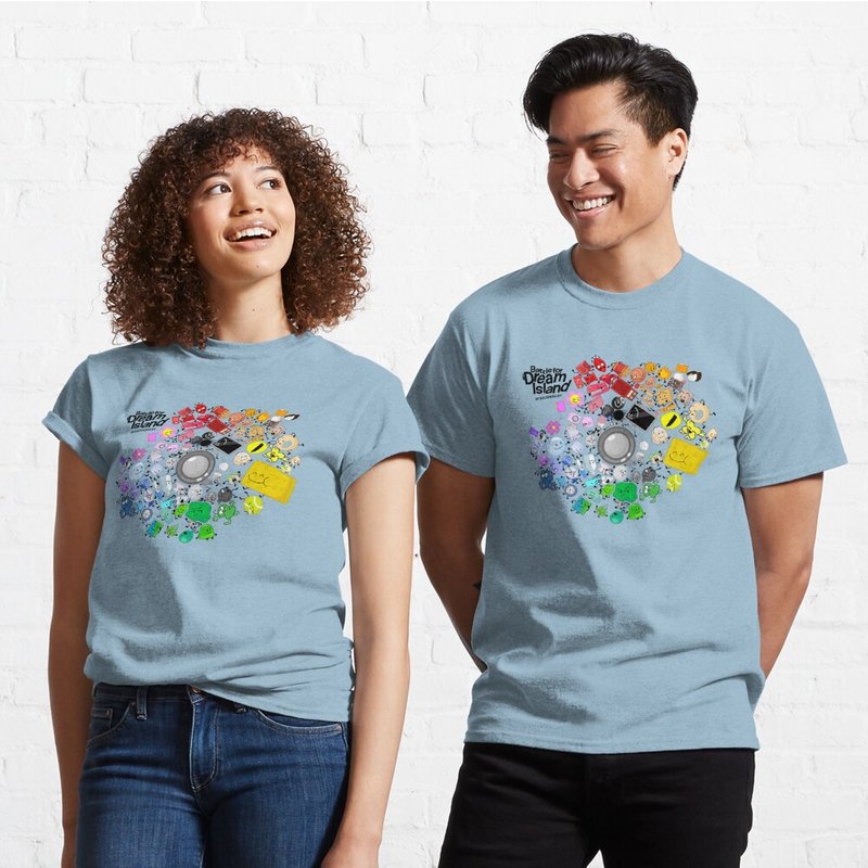 T-shirt classique Mural du casting de Battle For Dream Island pour hommes — T-shirts pour hommes