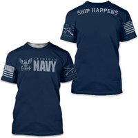 Grunt Style USN US Navy Ship Happens T-Shirt