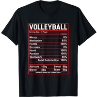 T-shirt amusant sur les faits nutritionnels du volleyball pour hommes — T-shirts pour hommes