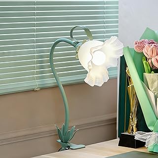 Flower Clip On Desk Lamp - Flexible Gooseneck Bedside Reading Light — Led Desk Lamp